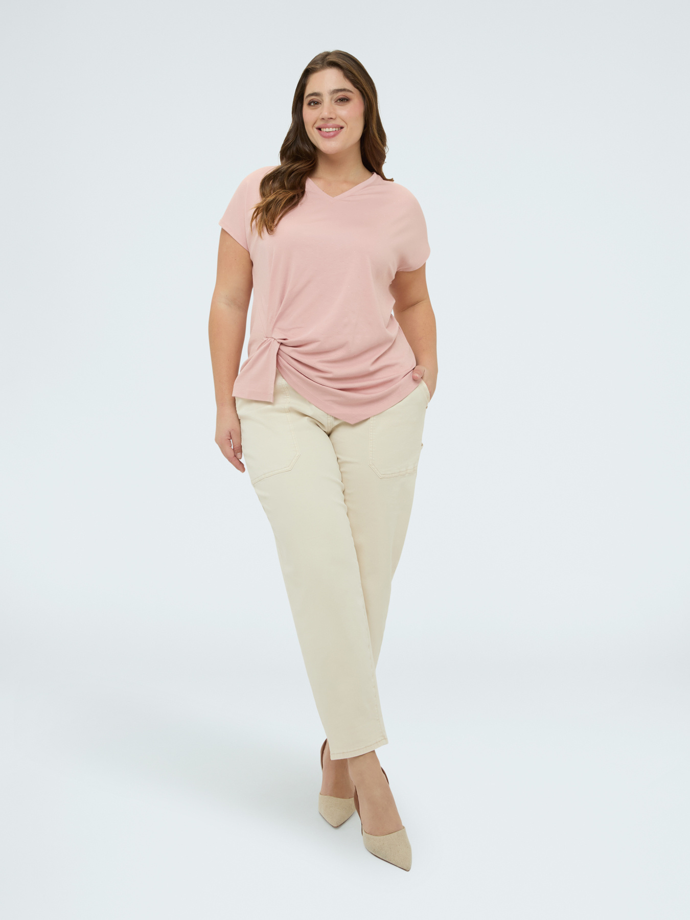 T-shirt with draping and light spots image number 2