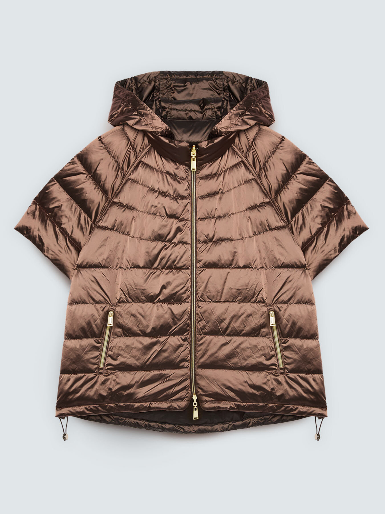 Reversible short-sleeve puffer jacket image number 7