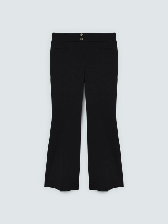 Flare-Hose aus Stretch-Gewebe