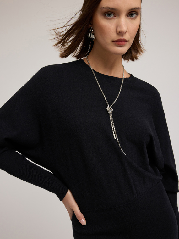 Vestito in maglia con maniche kimono