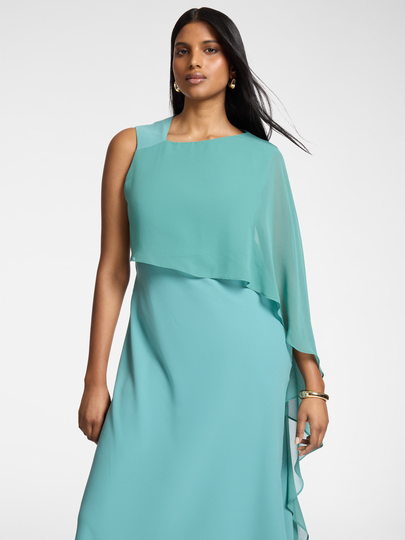 Vestido con capa image number 3