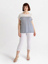 Striped T-shirt with embroidery image number 2