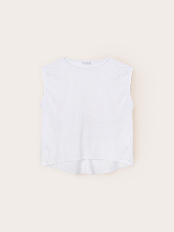 T-shirt avec traitement devor&eacute;