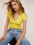 Pleated knit T-shirt image number 3