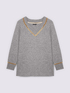 Maglia scollo a V con dettagli catena image number 4
