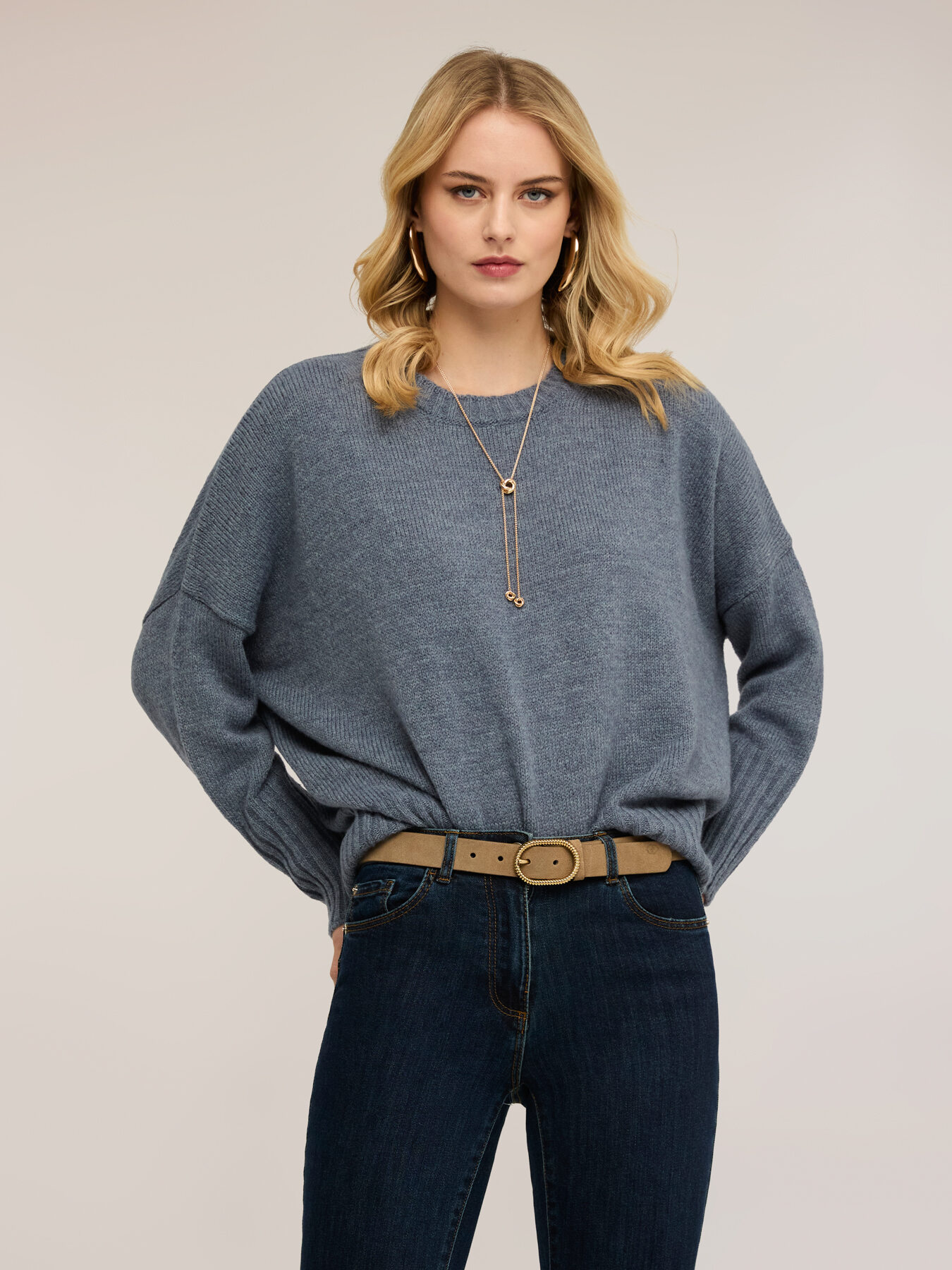 Oversized wool blend sweater image number 3