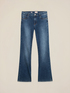 Jeans flare in denim con borchie image number 4