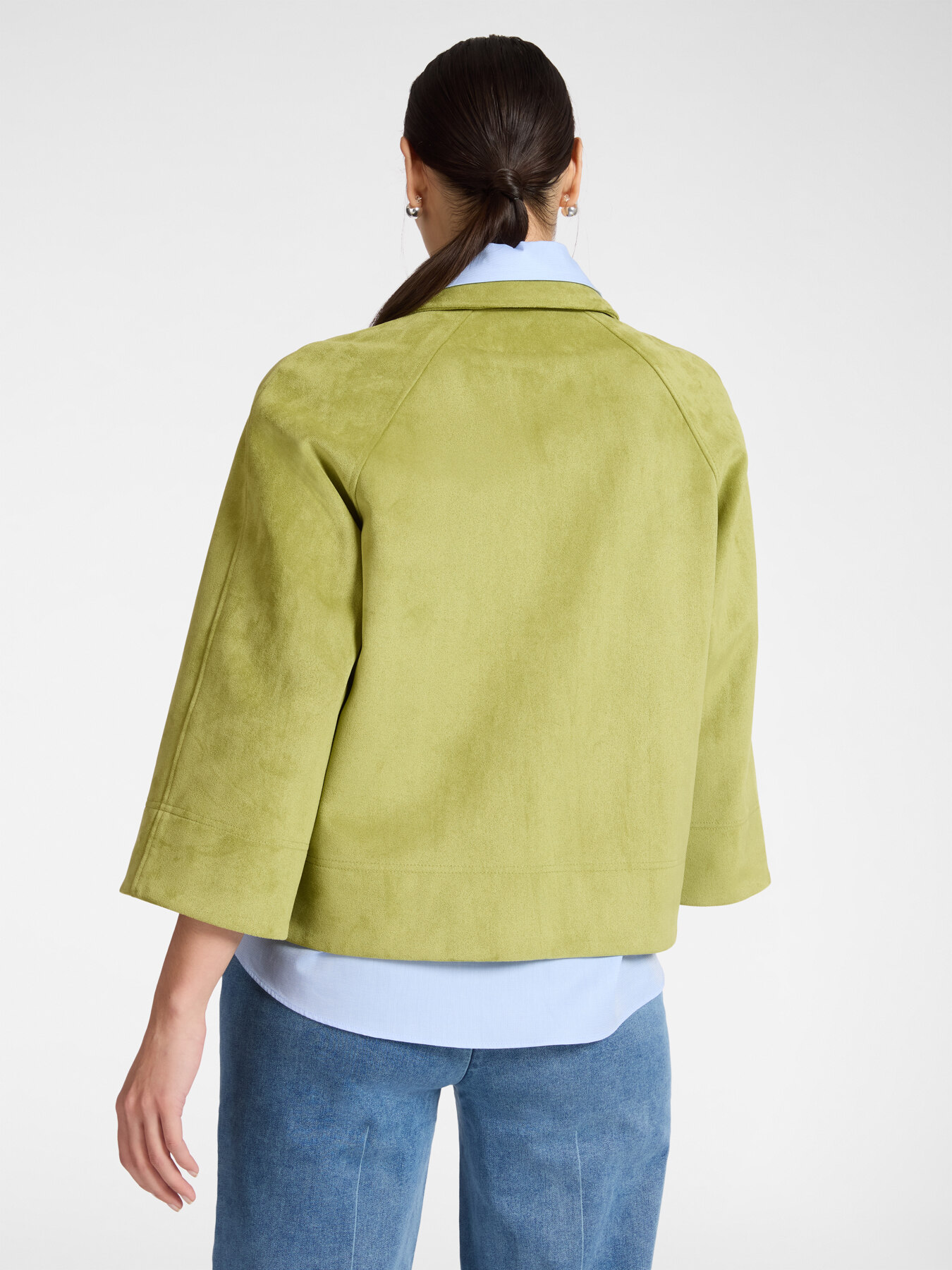 Boxy jacket in soft fabric image number 1