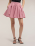 Flared striped poplin mini skirt image number 2