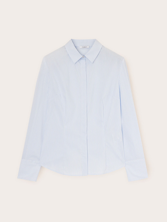 Gestreiftes Popeline-Hemd