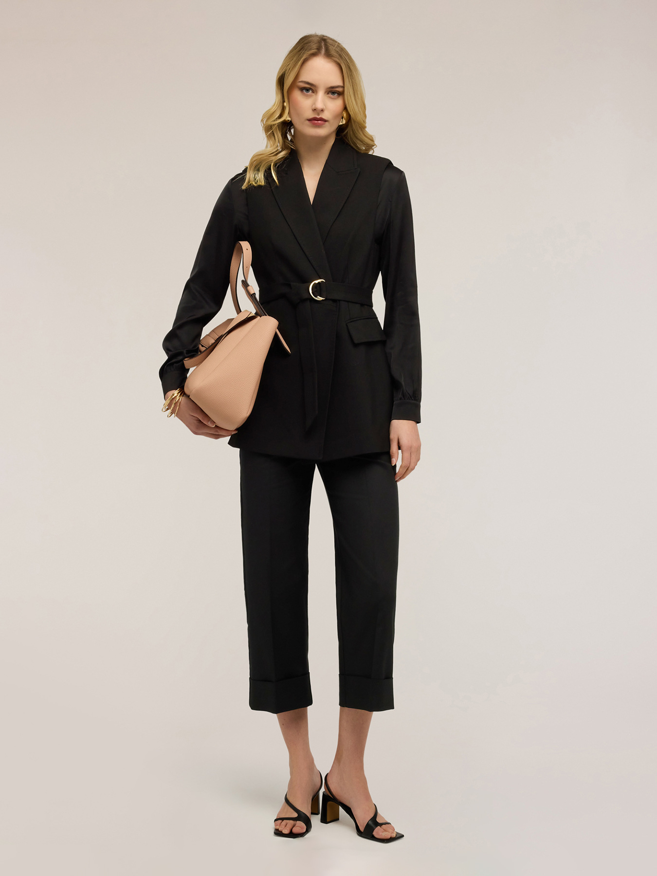 Double-breasted belted vest image number 0