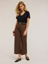 Pantaloni cropped in popeline image number 3