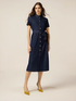 Robe chemisier longue effet denim image number 0