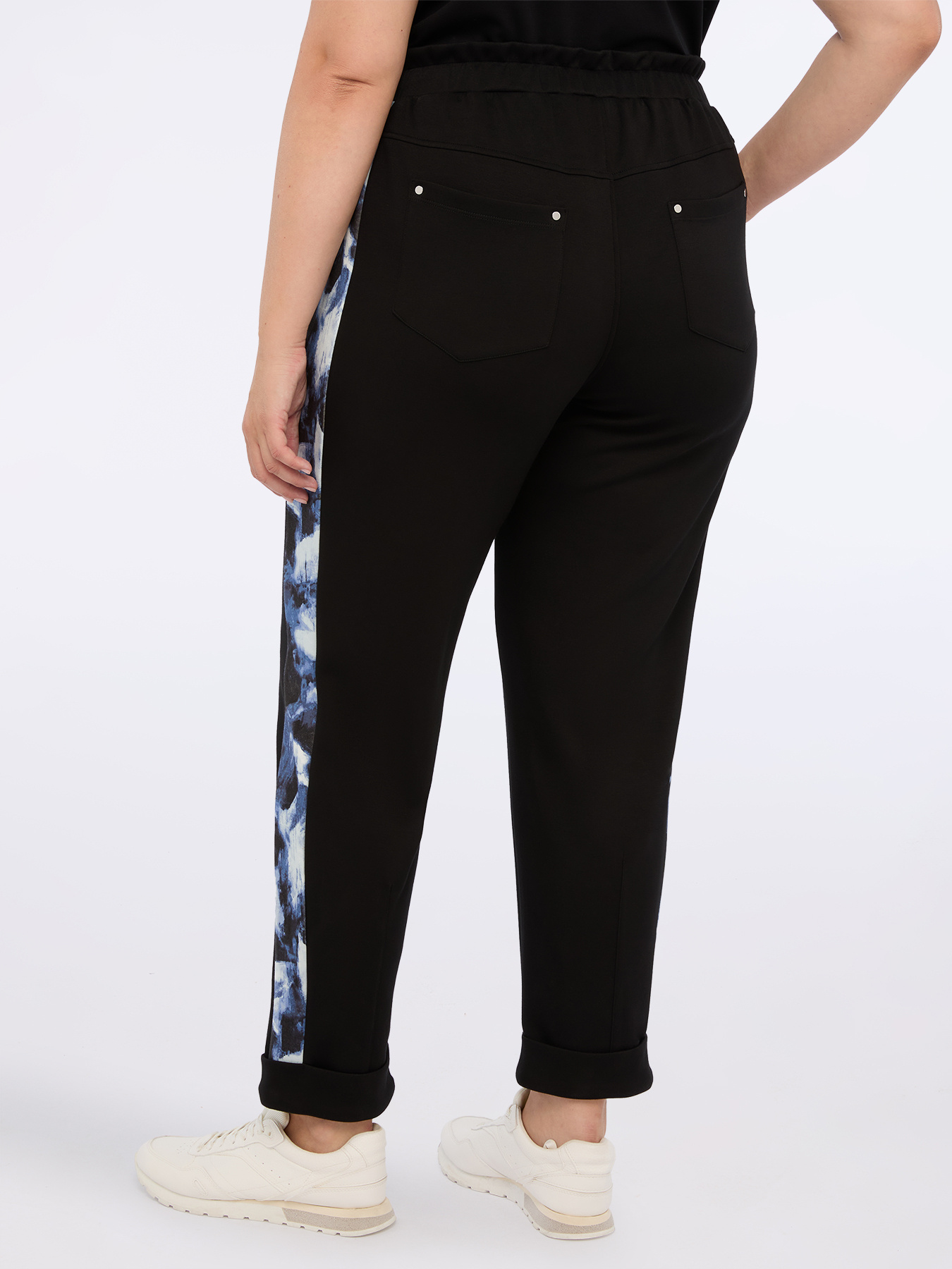 Ballonhose aus Scuba-Stoff mit seitlichen Streifen image number 1