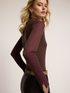 Two-tone turtleneck sweater in silk blend image number 0