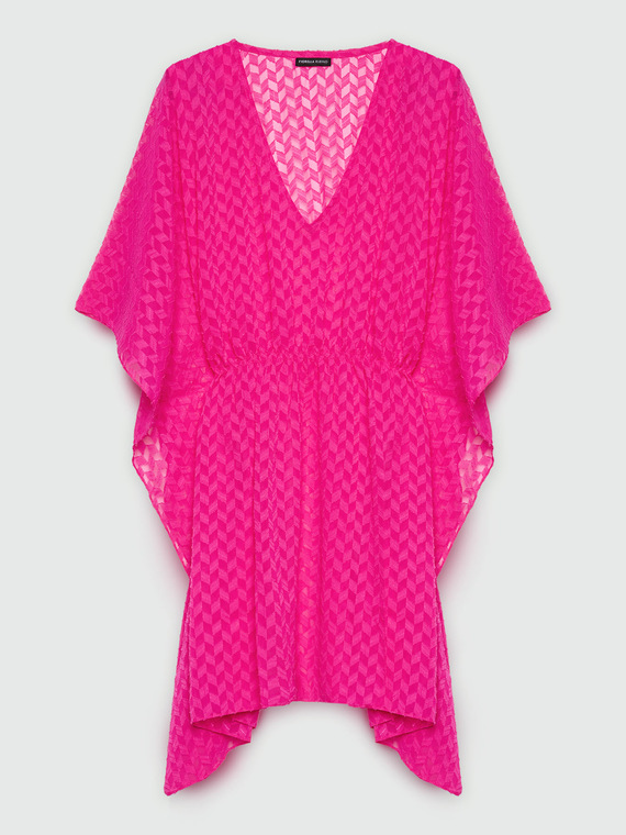 Kaftan aus bearbeitetem Stoff