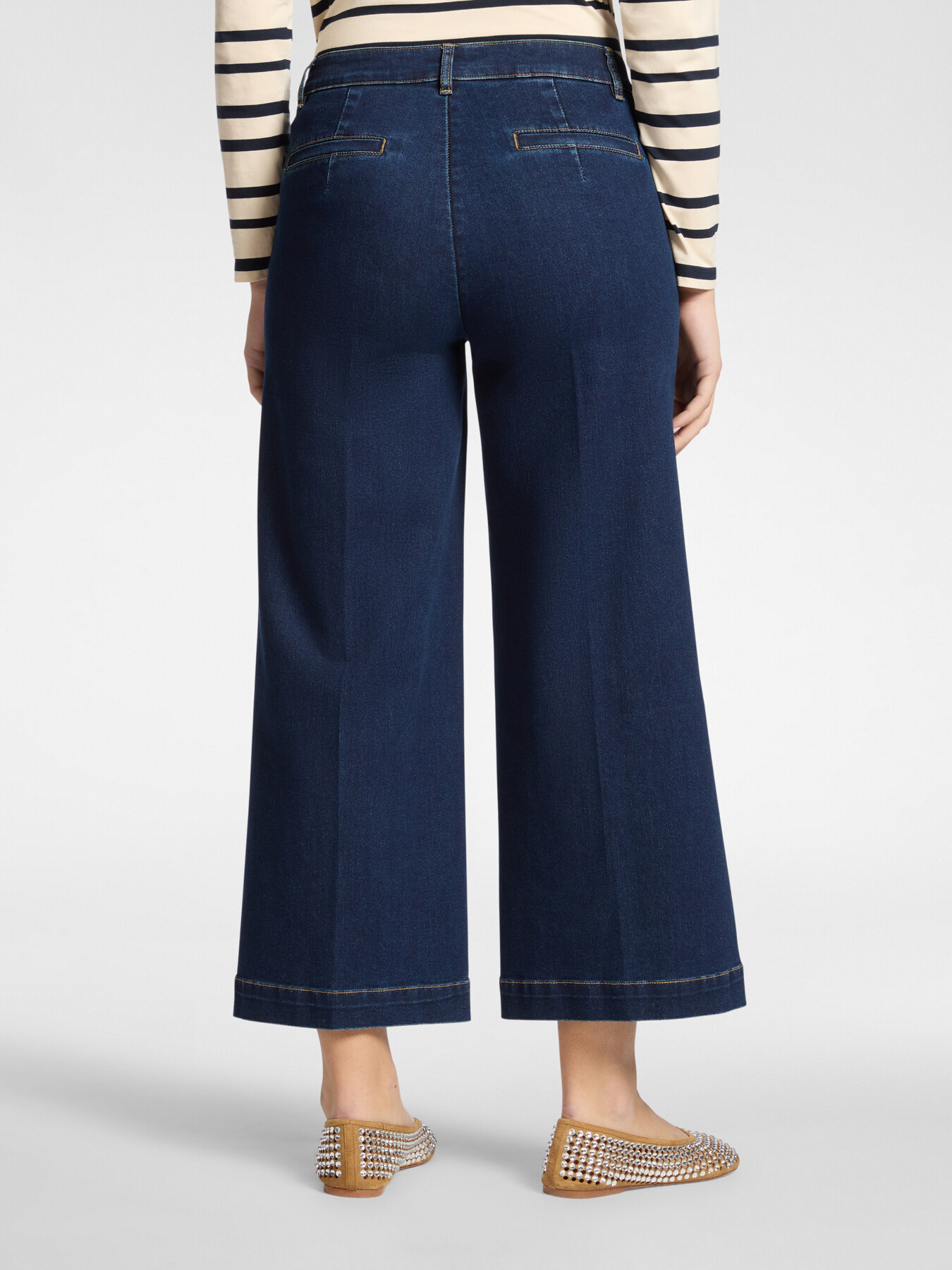 Jeans cropped wide leg image number 1