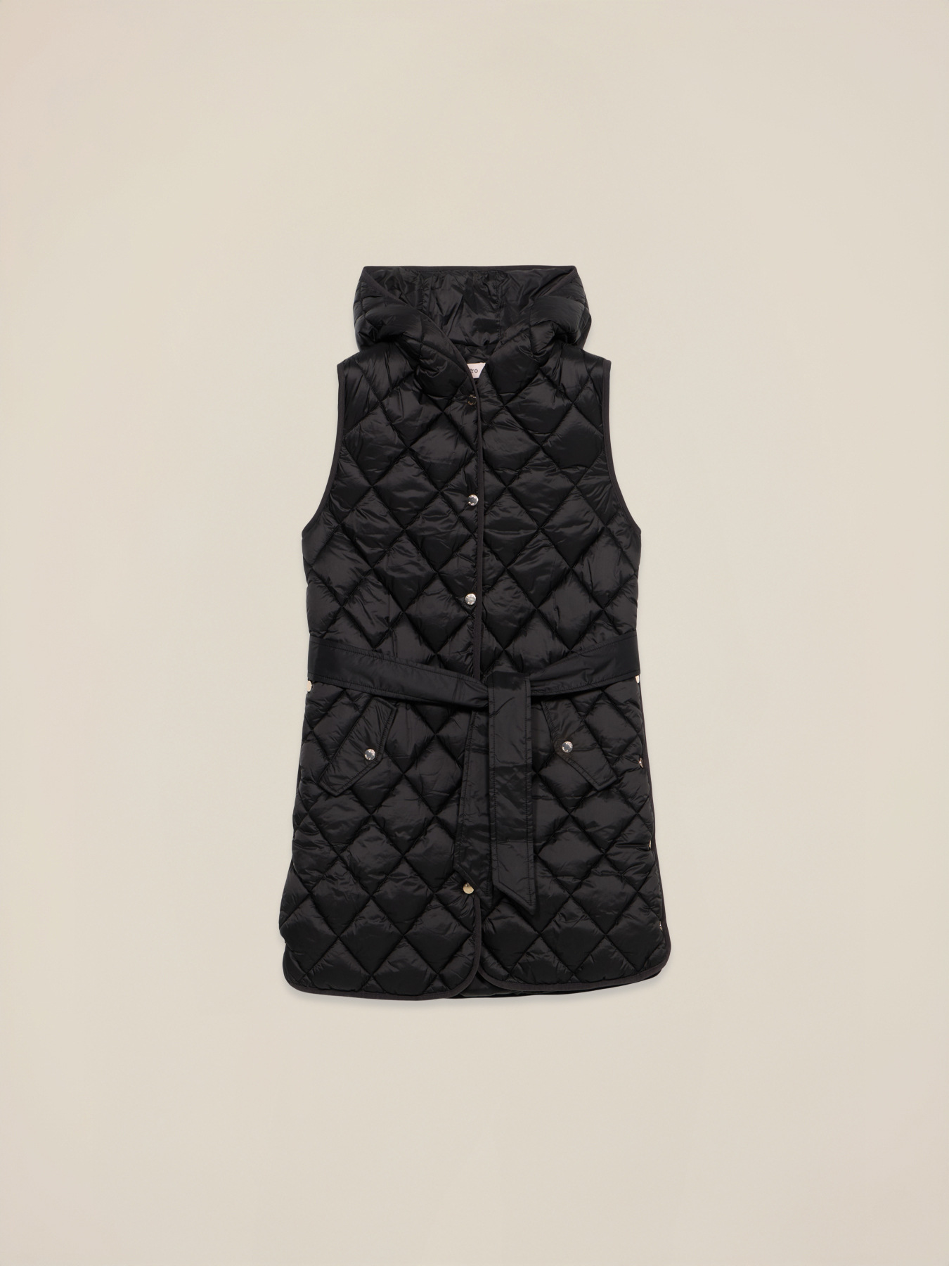 Lightweight down vest with hood image number 0