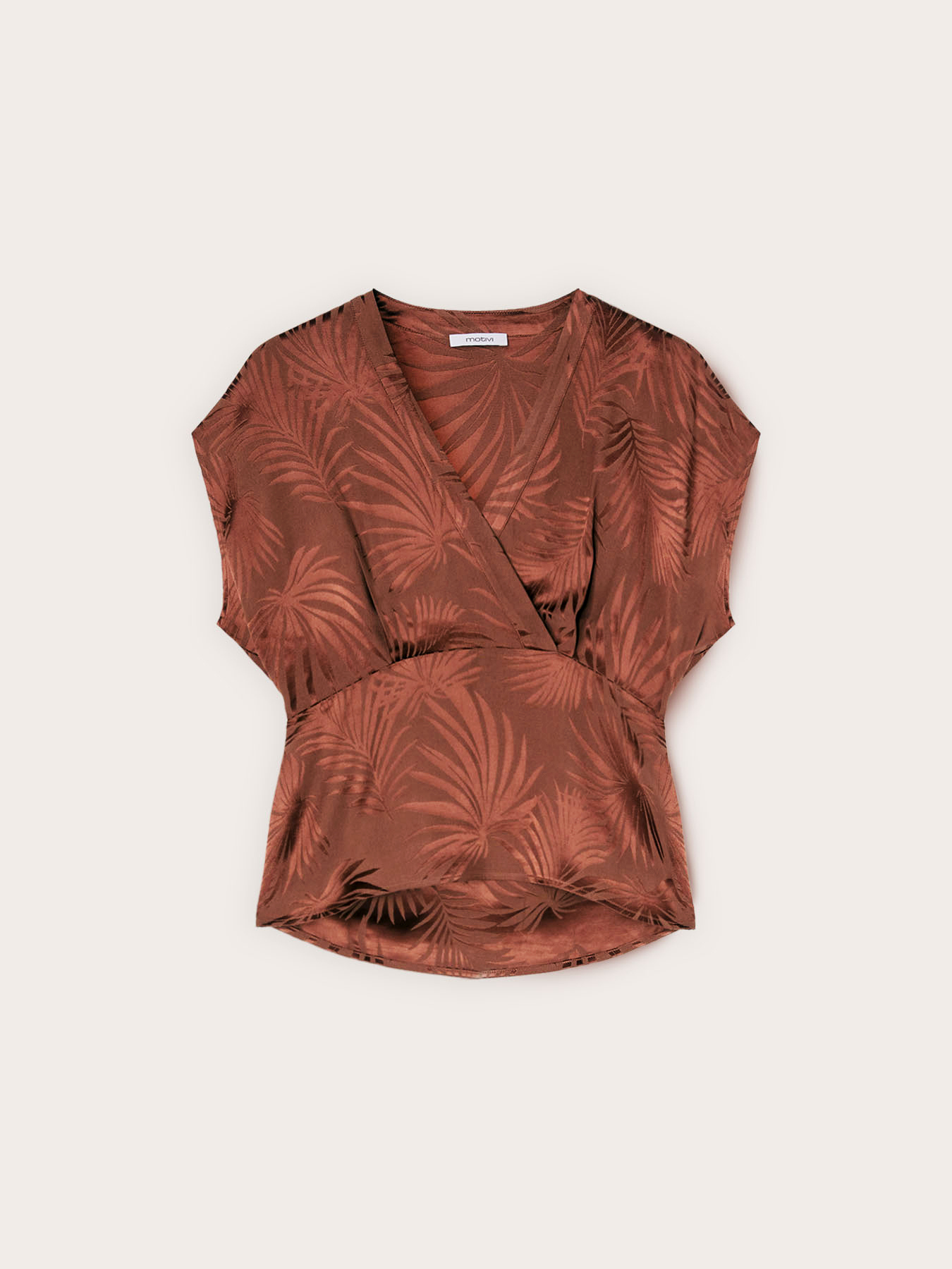 Kimono-Bluse aus Jacquard-Satin image number 4