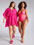Kaftan in worked fabric image number 4