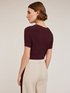 3D rib knit sweater with short sleeves image number 1