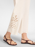 Embroidered linen cropped trousers image number 3