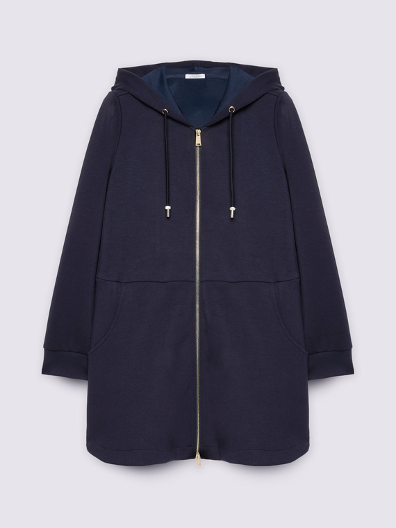 Hooded zip-up sweatshirt