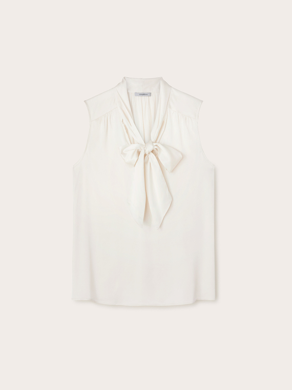 Top avec nœud en satin
