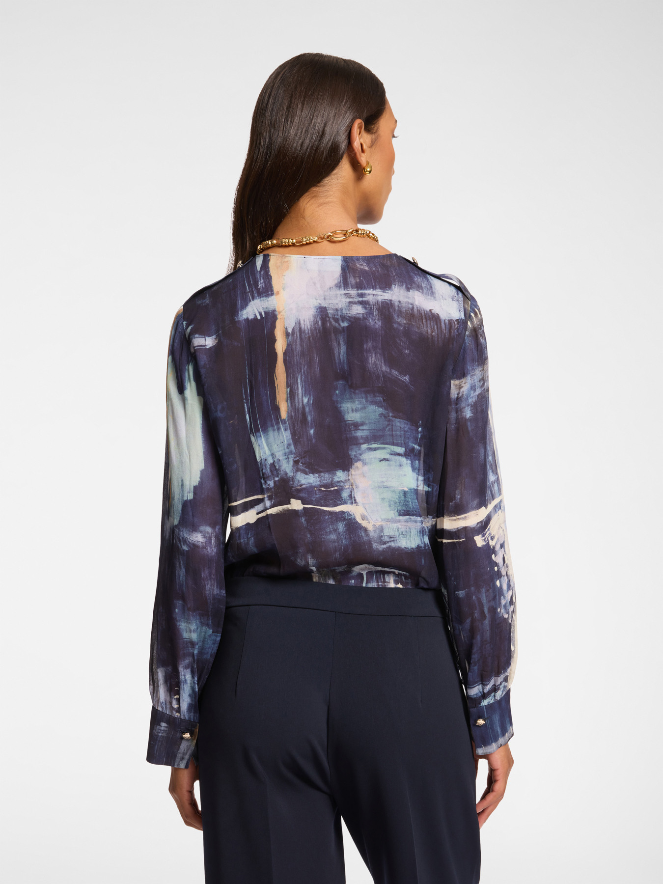 Bedruckte Georgette-Bluse image number 1