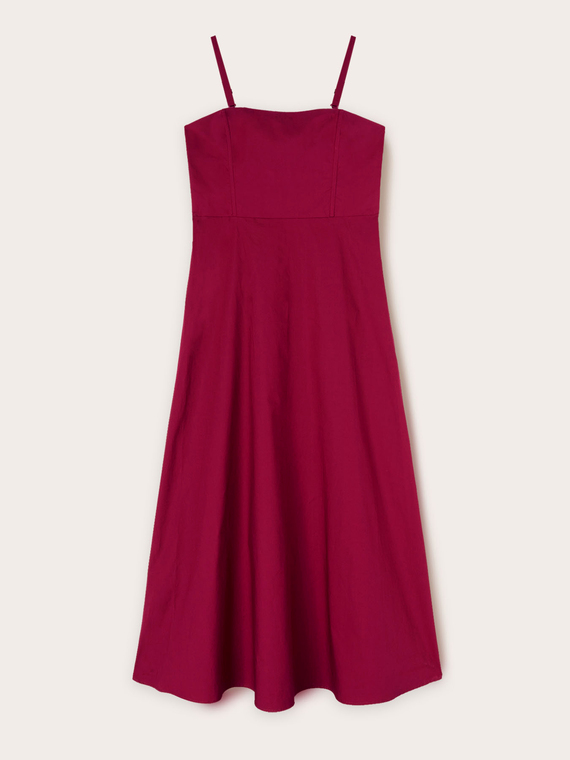 Vestito bustier in popeline