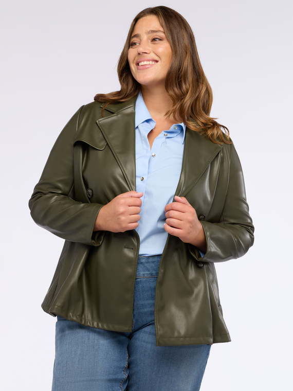 Double-breasted biker jacket