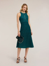 Flare pleated knit dress image number 0