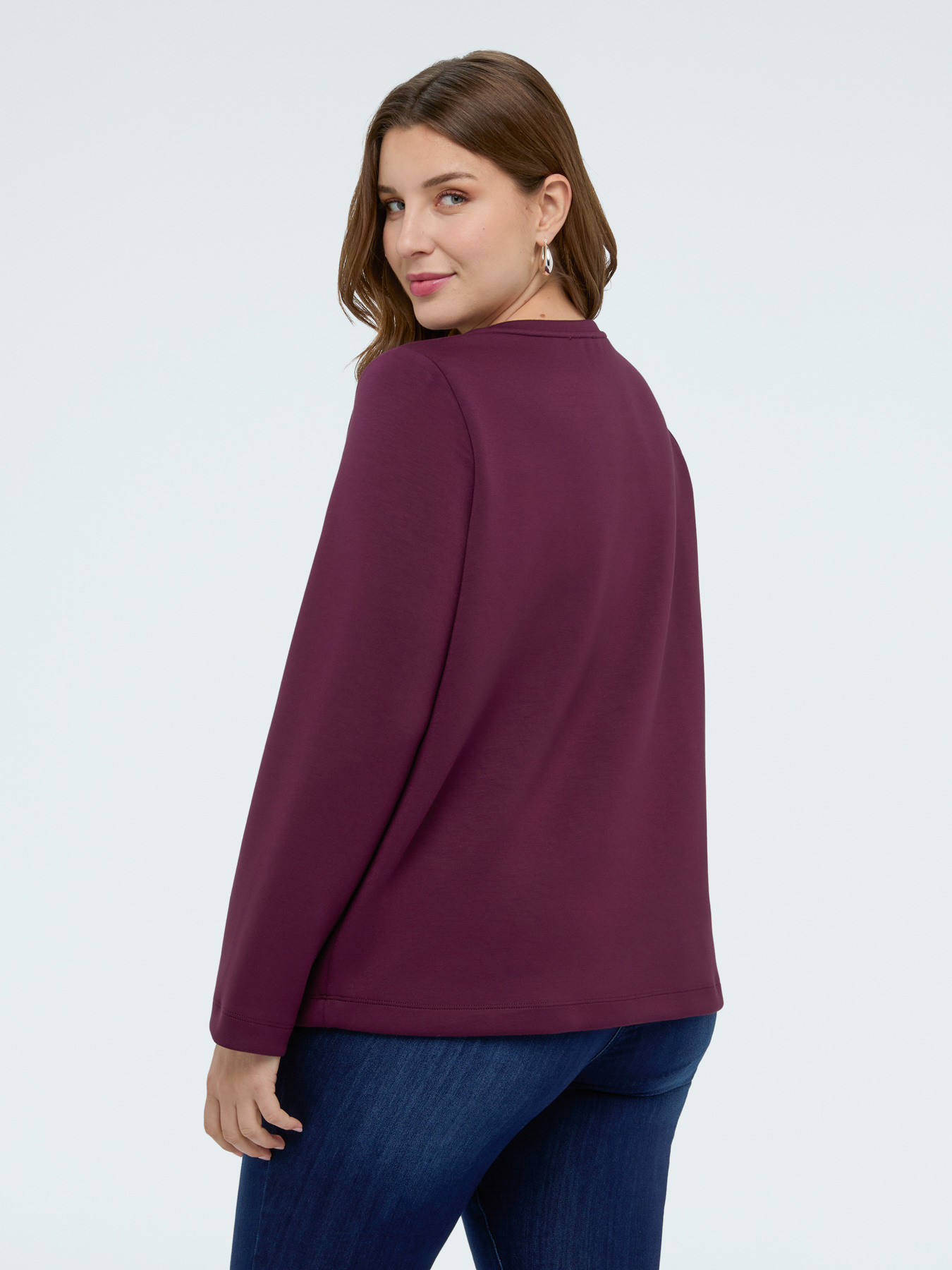 Felpa in scuba con castoni image number 1