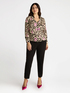 Leopard print V-neck shirt image number 4