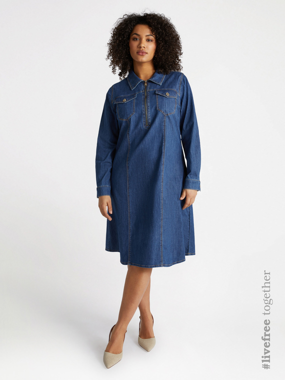Kleid aus Stretch-Denim