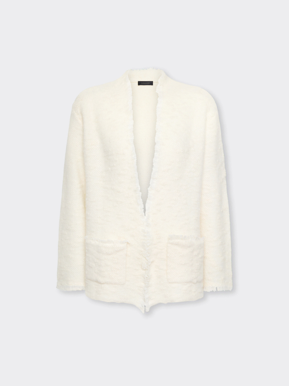 Strickjacke mit Fransen
