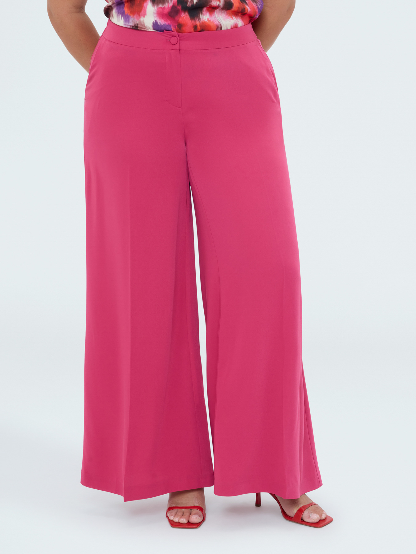 Wide-Leg-Hose aus flie&szlig;endem Stoff image number 1