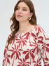 Off-shoulder blouse with print image number 3