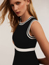 Vestito bicolor in maglia image number 3