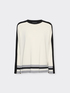 Pullover aus Viskosemischung mit gestreiften R&auml;ndern image number 4
