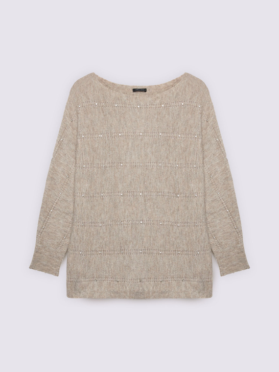 Maille ajour&eacute;e avec applications lumineuses