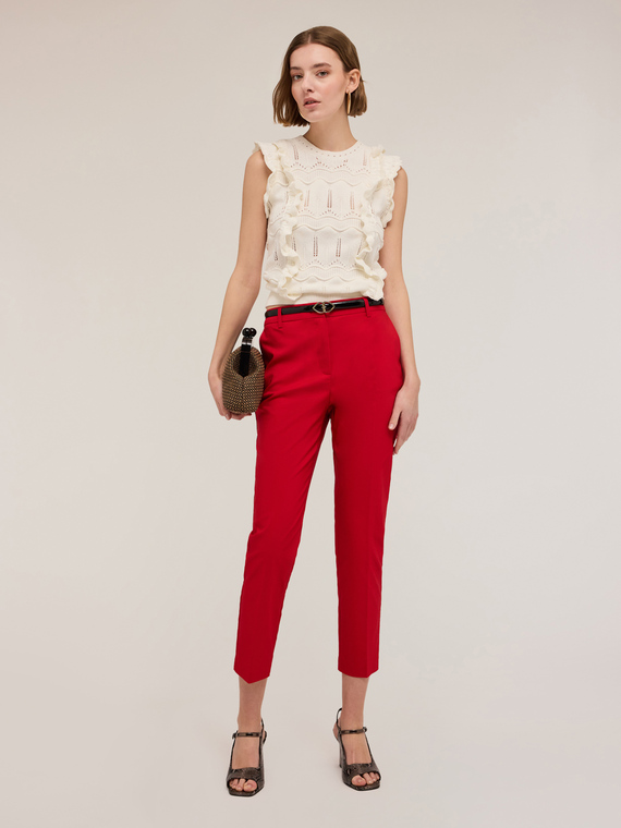 Pantalon regular en tissu technique