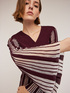Gestreiftes Kleid aus Lurex-Strick mit Plissee-Effekt image number 2