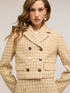 Double-breasted cropped jacket in boucl&eacute; image number 3