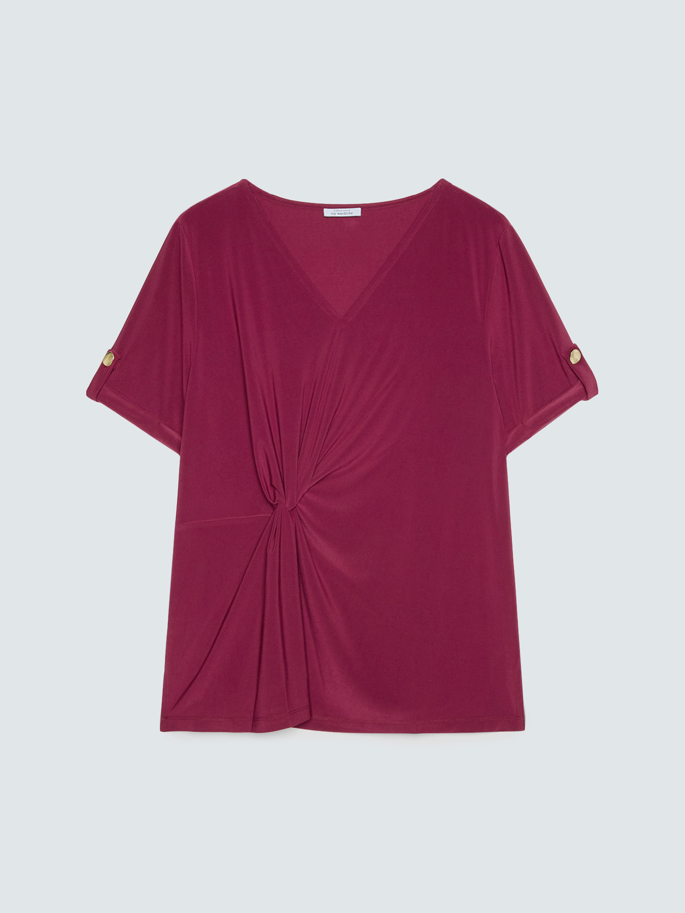 T-shirt en jersey avec drap&eacute; image number 4