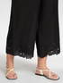 Linen trousers with embroidered edges image number 3