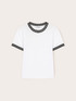Tricou cu margini tricotate image number 4