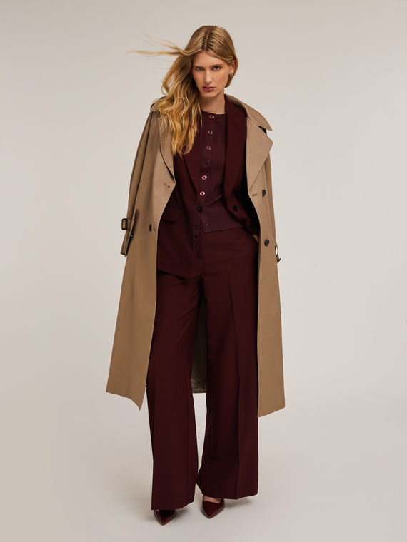 Technical fabric palazzo trousers