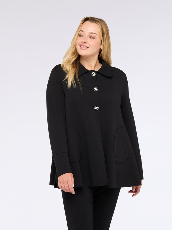 Veste en n&eacute;opr&egrave;ne avec boutons d&eacute;coratifs