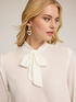 Georgette blouse with bow image number 3
